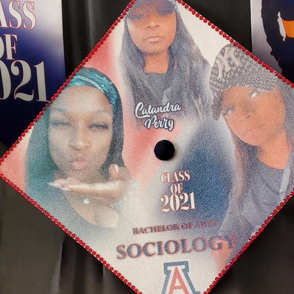 Custom Graduation Stole & Cap Topper Set - Picture 3 of 5